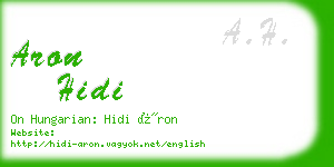 aron hidi business card